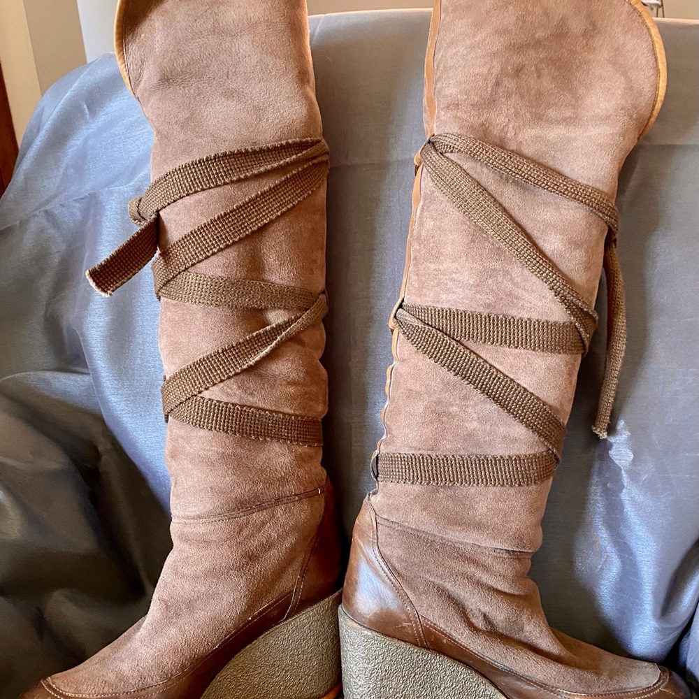 Vintage Charles Jourdan Suede Boots